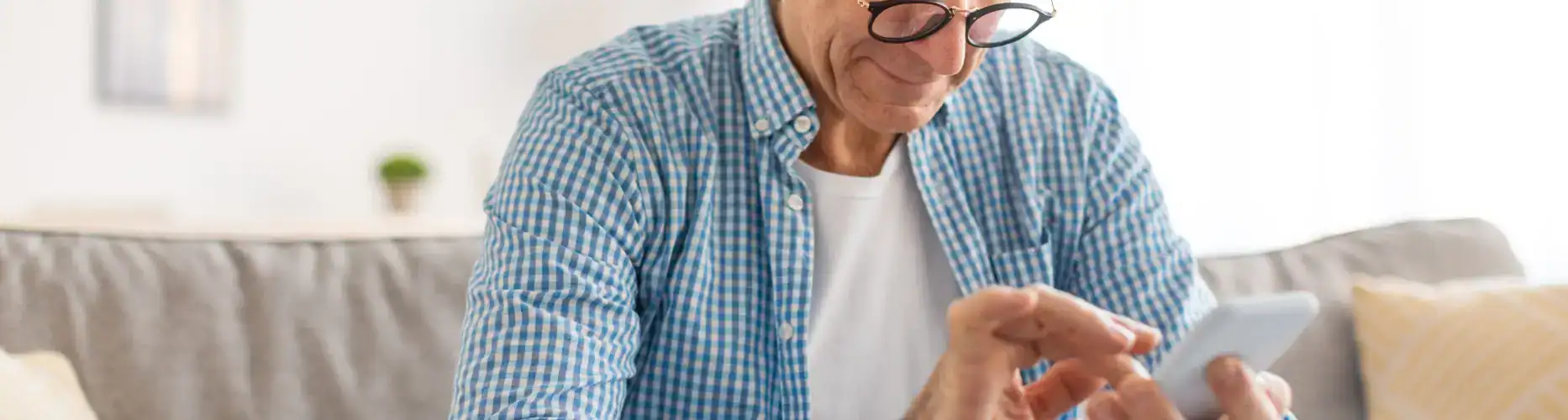 A man using his phone.