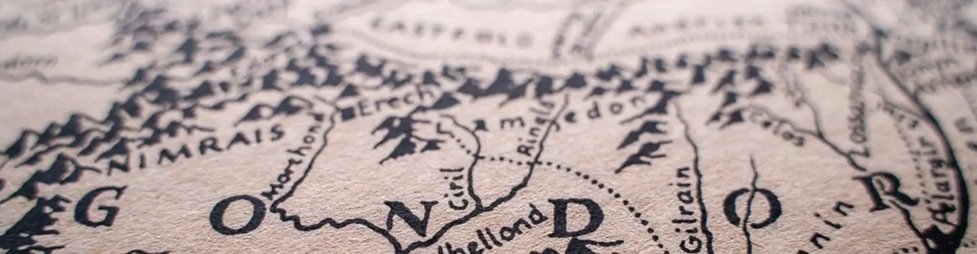 Map of Middle Earth, showing Gondor.